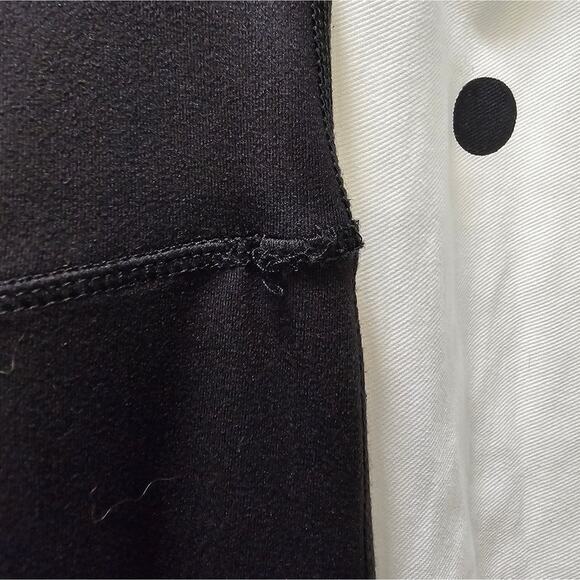 Betsey Johnson Performance cropped mesh strappy black leggings L - Picture 4 of 7